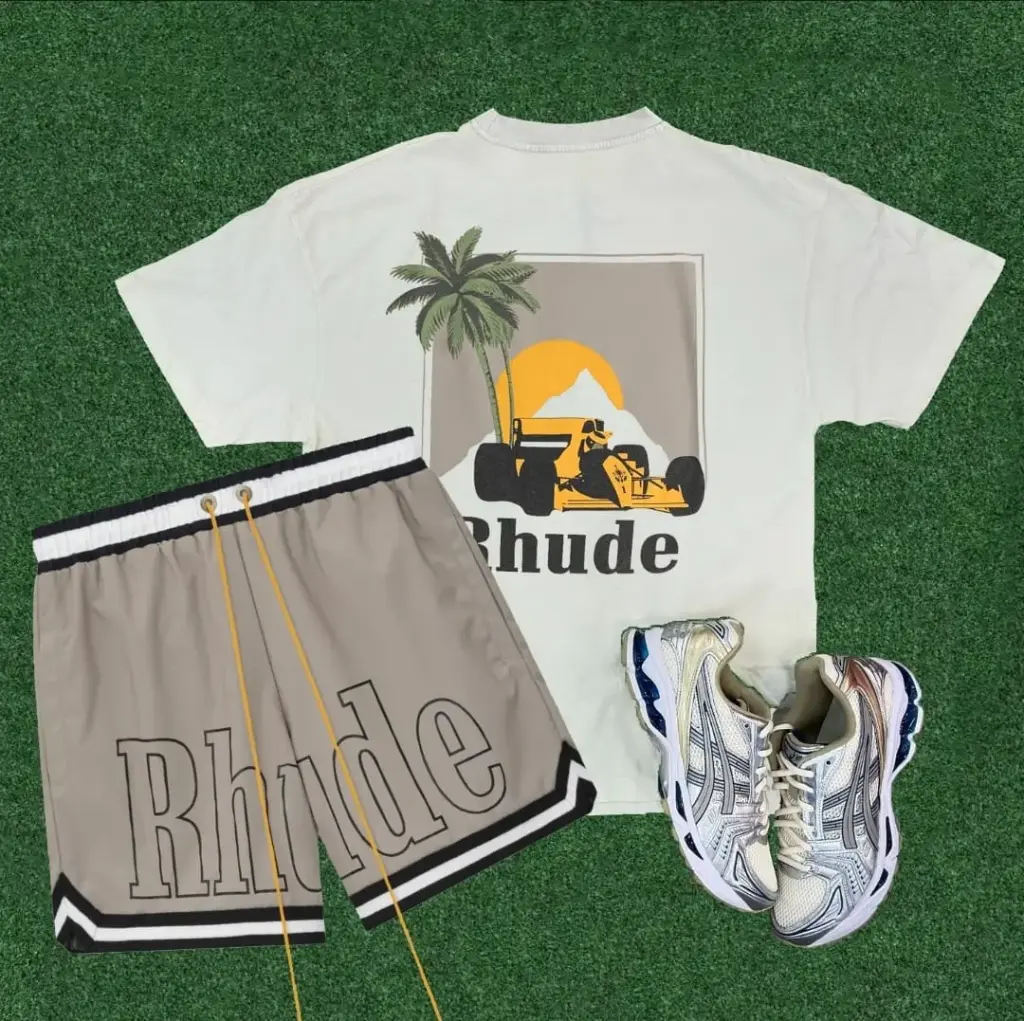 “Grand Prix Sunset” – Rhude Tee & Shorts Set